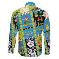 Tuvalu Christmas Family Matching Long Sleeve Bodycon Dress and Hawaiian Shirt Festive Beach Vibes - Polynesian Pride