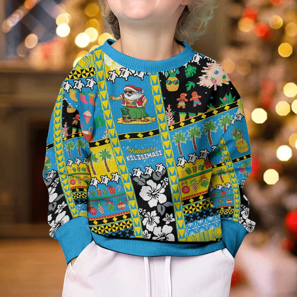 Tuvalu Christmas Kid Ugly Christmas Sweater Festive Beach Vibes - Polynesian Pride