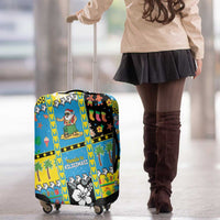 Tuvalu Christmas Luggage Cover Festive Beach Vibes - Polynesian Pride
