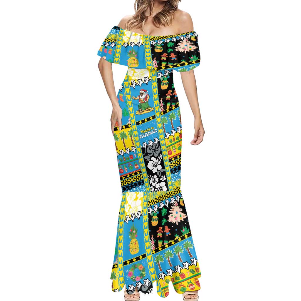 Tuvalu Christmas Mermaid Dress Festive Beach Vibes - Polynesian Pride