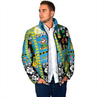 Tuvalu Christmas Padded Jacket Festive Beach Vibes - Polynesian Pride