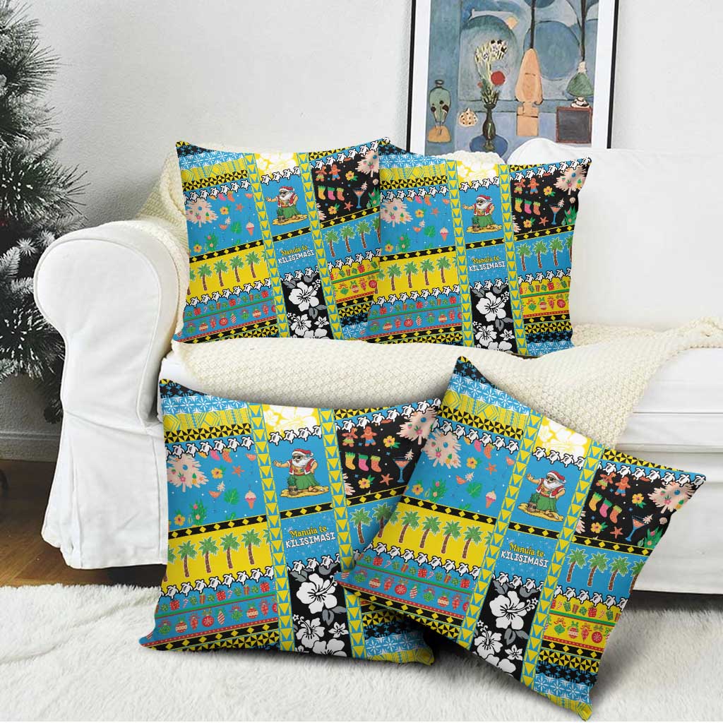Tuvalu Christmas Pillow Cover Festive Beach Vibes - Polynesian Pride