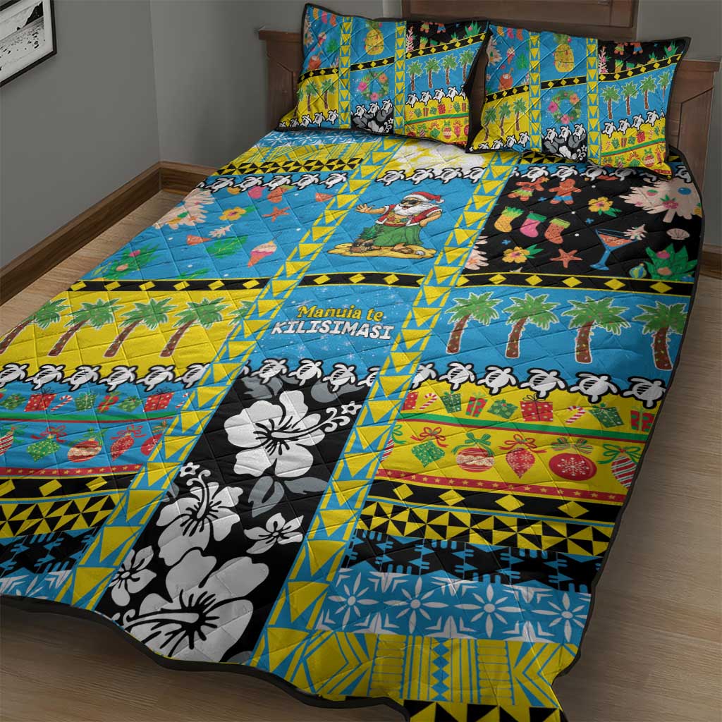Tuvalu Christmas Quilt Bed Set Festive Beach Vibes - Polynesian Pride