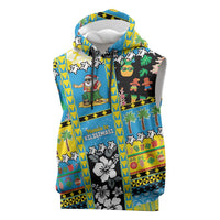 Tuvalu Christmas Sleeveless Hoodie Festive Beach Vibes - Polynesian Pride