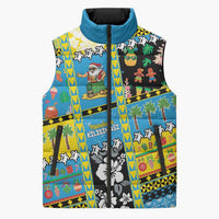Tuvalu Christmas Sleeveless Puffer Jacket Festive Beach Vibes - Polynesian Pride