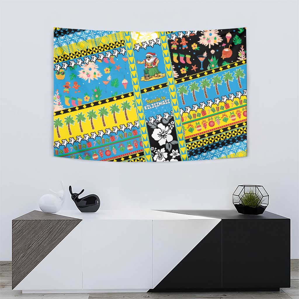 Tuvalu Christmas Tapestry Festive Beach Vibes - Polynesian Pride