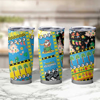Tuvalu Christmas Tumbler Cup Festive Beach Vibes - Polynesian Pride