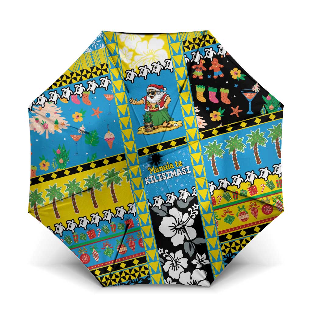 Tuvalu Christmas Umbrella Festive Beach Vibes - Polynesian Pride