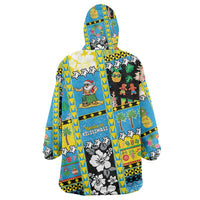 Tuvalu Christmas Wearable Blanket Hoodie Festive Beach Vibes - Polynesian Pride