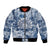 Samoa 685 Bomber Jacket Polynesian Pattern Tie Dye Style