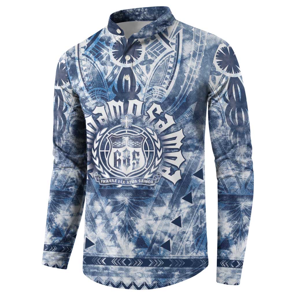 Samoa 685 Button Sweatshirt Polynesian Pattern Tie Dye Style