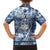 Samoa 685 Family Matching Off The Shoulder Long Sleeve Dress and Hawaiian Shirt Polynesian Pattern Tie Dye Style