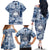 Samoa 685 Family Matching Off The Shoulder Long Sleeve Dress and Hawaiian Shirt Polynesian Pattern Tie Dye Style