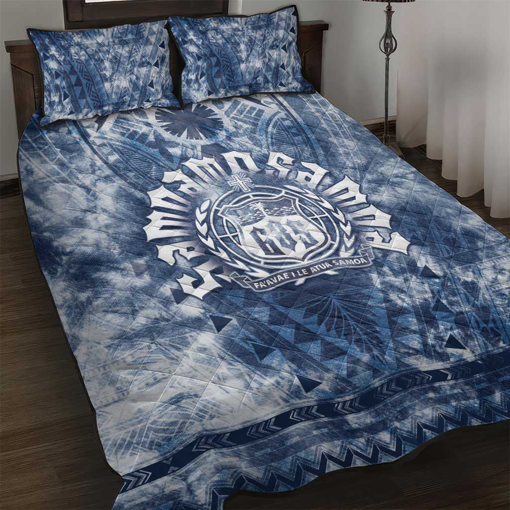 Samoa 685 Quilt Bed Set Polynesian Pattern Tie Dye Style