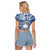Samoa 685 Raglan Cropped T Shirt Polynesian Pattern Tie Dye Style