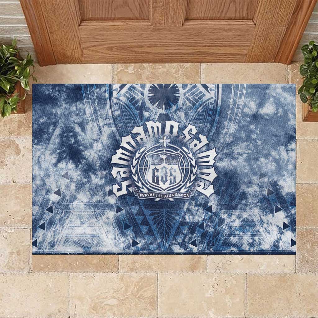 Samoa 685 Rubber Doormat Polynesian Pattern Tie Dye Style