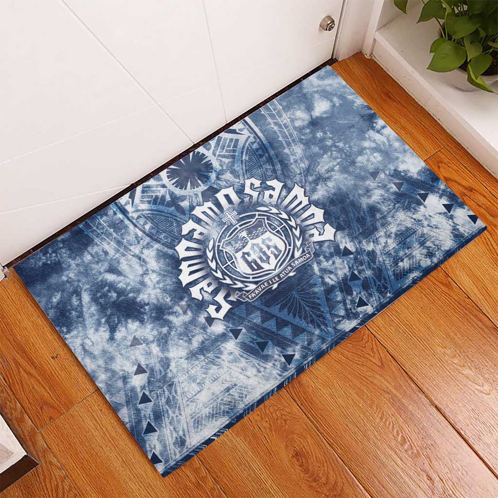 Samoa 685 Rubber Doormat Polynesian Pattern Tie Dye Style