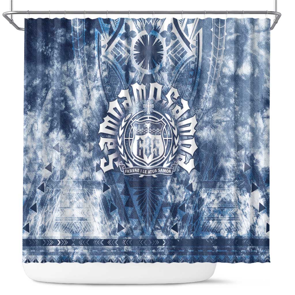 Samoa 685 Shower Curtain Polynesian Pattern Tie Dye Style