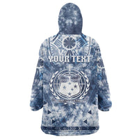 Samoa 685 Wearable Blanket Hoodie Polynesian Pattern Tie Dye Style