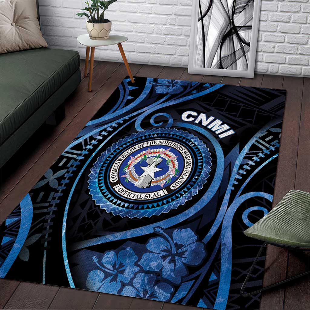 Northern Mariana Islands Area Rug Ocean Floral Pattern LT05