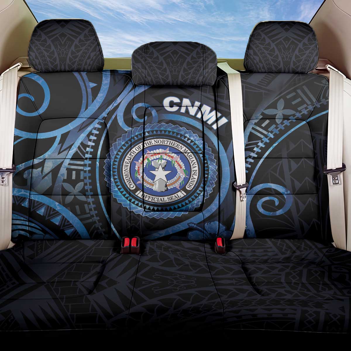 Northern Mariana Islands Back Car Seat Cover Ocean Floral Pattern LT05