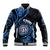 Personalized Northern Mariana Islands Baseball Jacket Ocean Floral Pattern