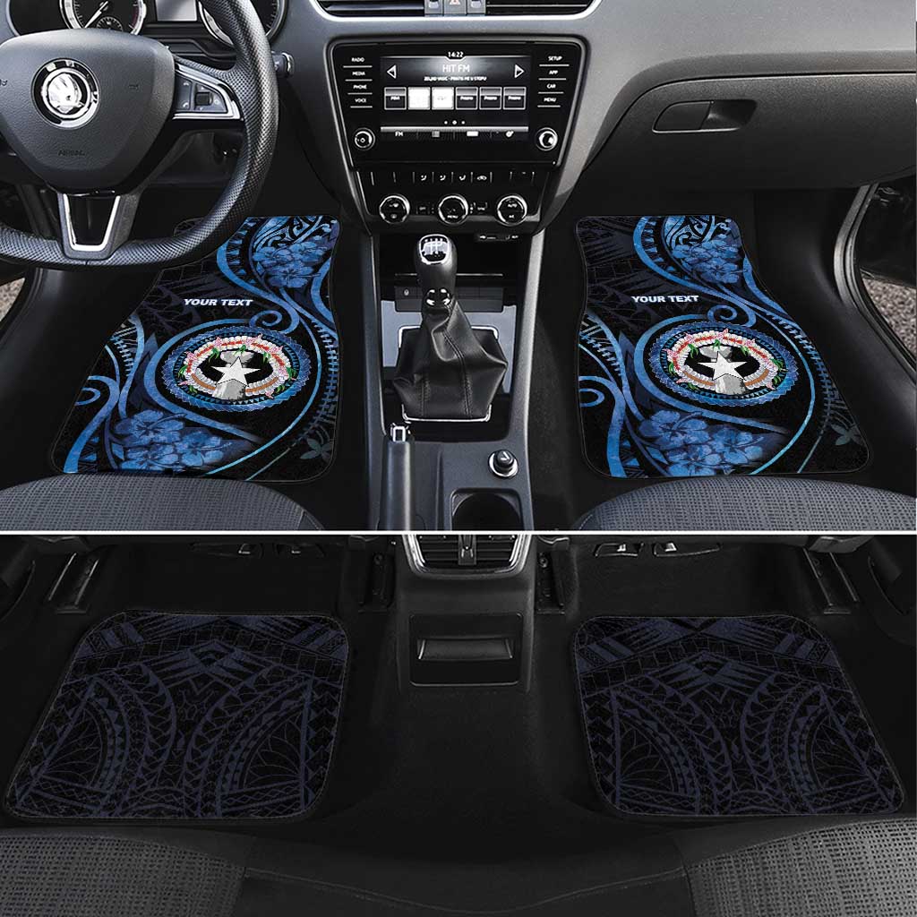 Northern Mariana Islands Car Mats Ocean Floral Pattern LT05