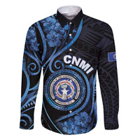 Personalized Northern Mariana Islands Family Matching Tank Maxi Dress and Hawaiian Shirt Ocean Floral Pattern