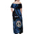 Personalized Northern Mariana Islands Off Shoulder Maxi Dress Ocean Floral Pattern