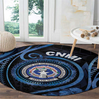 Northern Mariana Islands Round Carpet Ocean Floral Pattern LT05