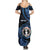 Personalized Northern Mariana Islands Summer Maxi Dress Ocean Floral Pattern