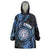 Personalized Northern Mariana Islands Wearable Blanket Hoodie Ocean Floral Pattern