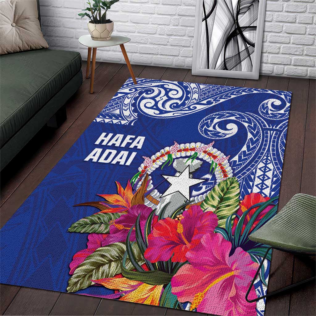 Hafa Adai Northern Mariana Islands Area Rug Polynesian Tribal Pattern LT05