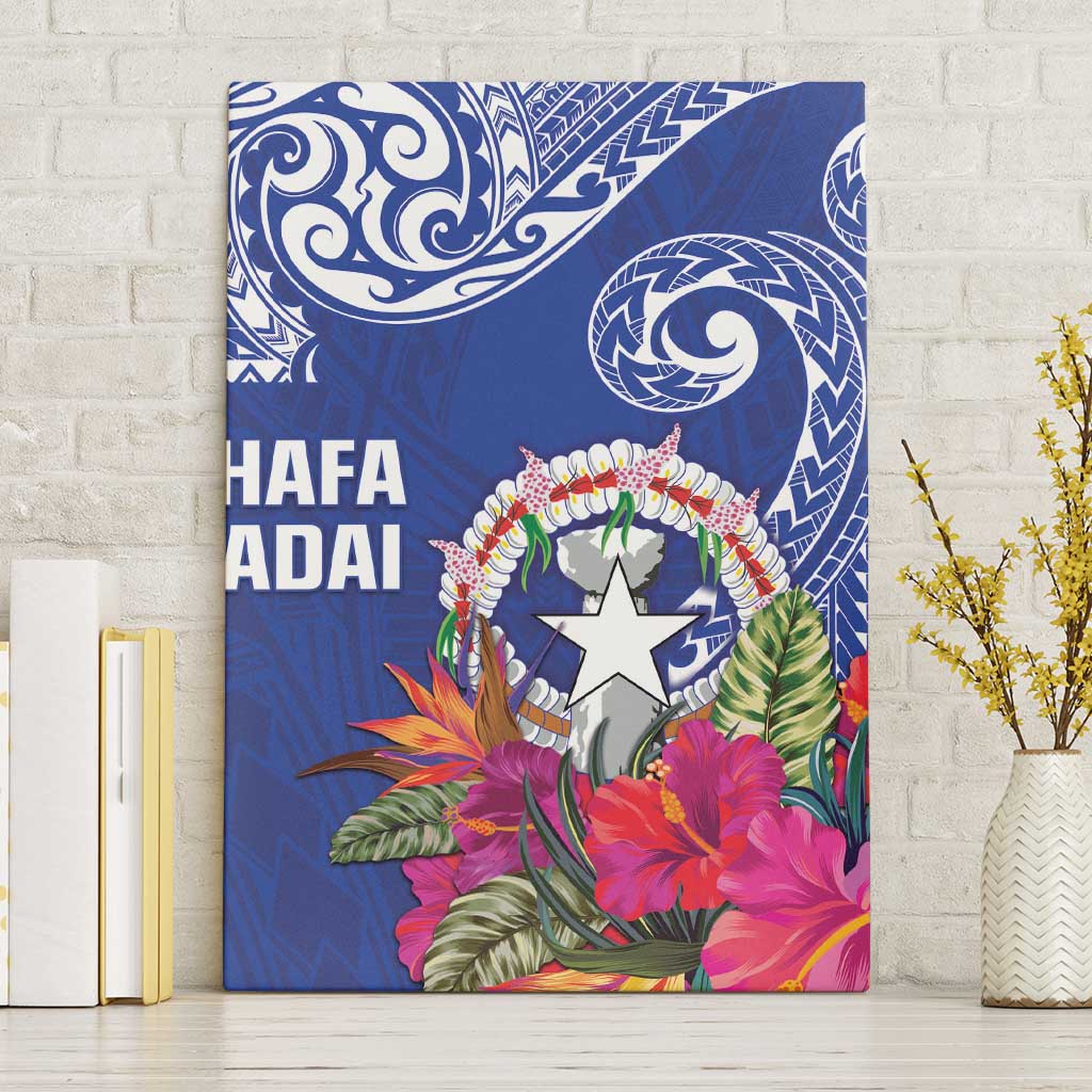 Hafa Adai Northern Mariana Islands Canvas Wall Art Polynesian Tribal Pattern LT05