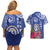 Hafa Adai Northern Mariana Islands Couples Matching Off Shoulder Short Dress and Hawaiian Shirt Polynesian Tribal Pattern