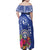 Hafa Adai Northern Mariana Islands Family Matching Off Shoulder Maxi Dress and Hawaiian Shirt Polynesian Tribal Pattern