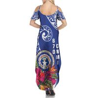 Hafa Adai Northern Mariana Islands Family Matching Summer Maxi Dress and Hawaiian Shirt Polynesian Tribal Pattern