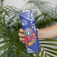 Hafa Adai Northern Mariana Islands Skinny Tumbler Polynesian Tribal Pattern