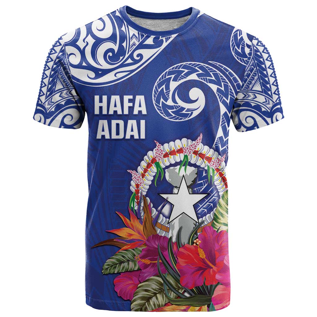 Hafa Adai Northern Mariana Islands T Shirt Polynesian Tribal Pattern