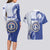 Personalized Northern Mariana Islands Couples Matching Long Sleeve Bodycon Dress and Hawaiian Shirt CNMI Seal