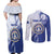 Personalized Northern Mariana Islands Couples Matching Off Shoulder Maxi Dress and Long Sleeve Button Shirt CNMI Seal