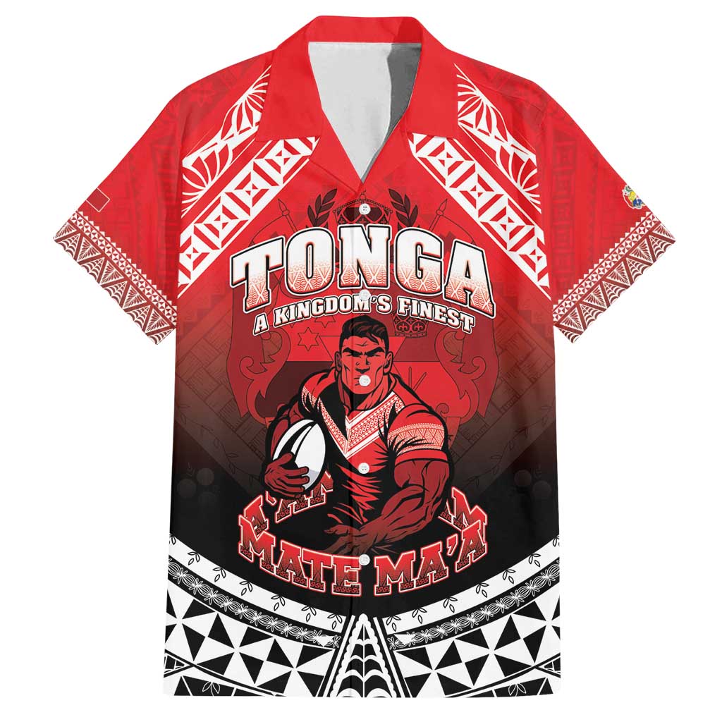 Custom Rugby Tonga MMT Family Matching Off Shoulder Short Dress and Hawaiian Shirt Mana O Tonga - Polynesian Pride