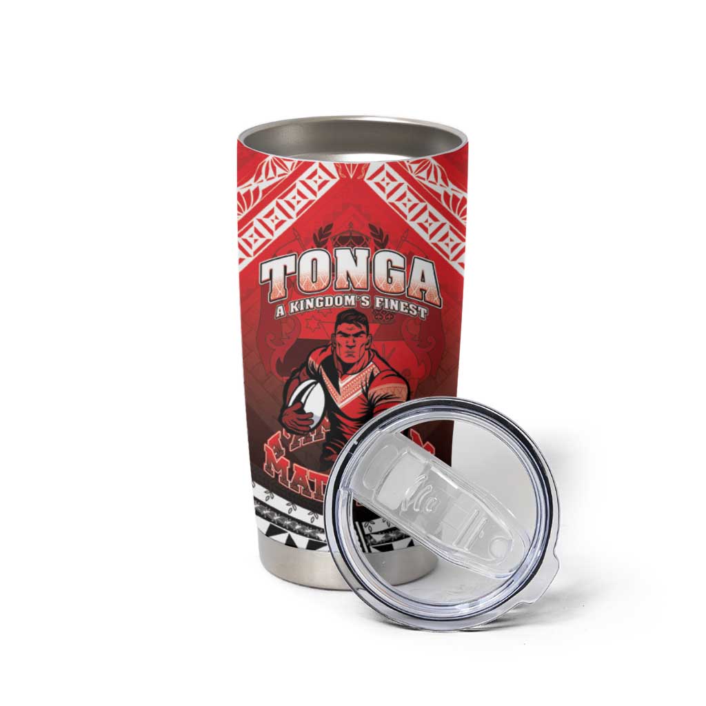 Custom Rugby Tonga MMT Tumbler Cup Mana O Tonga - Polynesian Pride