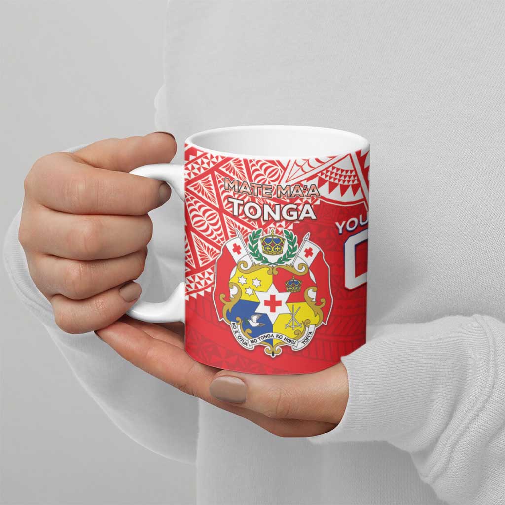 Custom Rugby Samoa And Tonga Ceramic Mug Toa Samoa With Mate Maa - Polynesian Pride