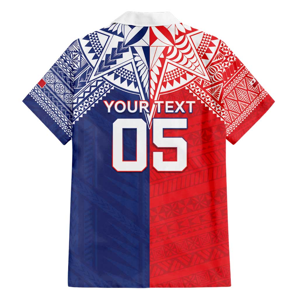 Custom Rugby Samoa And Tonga Family Matching Off Shoulder Short Dress and Hawaiian Shirt Toa Samoa With Mate Maa - Polynesian Pride