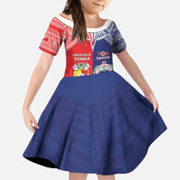 Custom Rugby Samoa And Tonga Family Matching Tank Maxi Dress and Hawaiian Shirt Toa Samoa With Mate Maa - Polynesian Pride