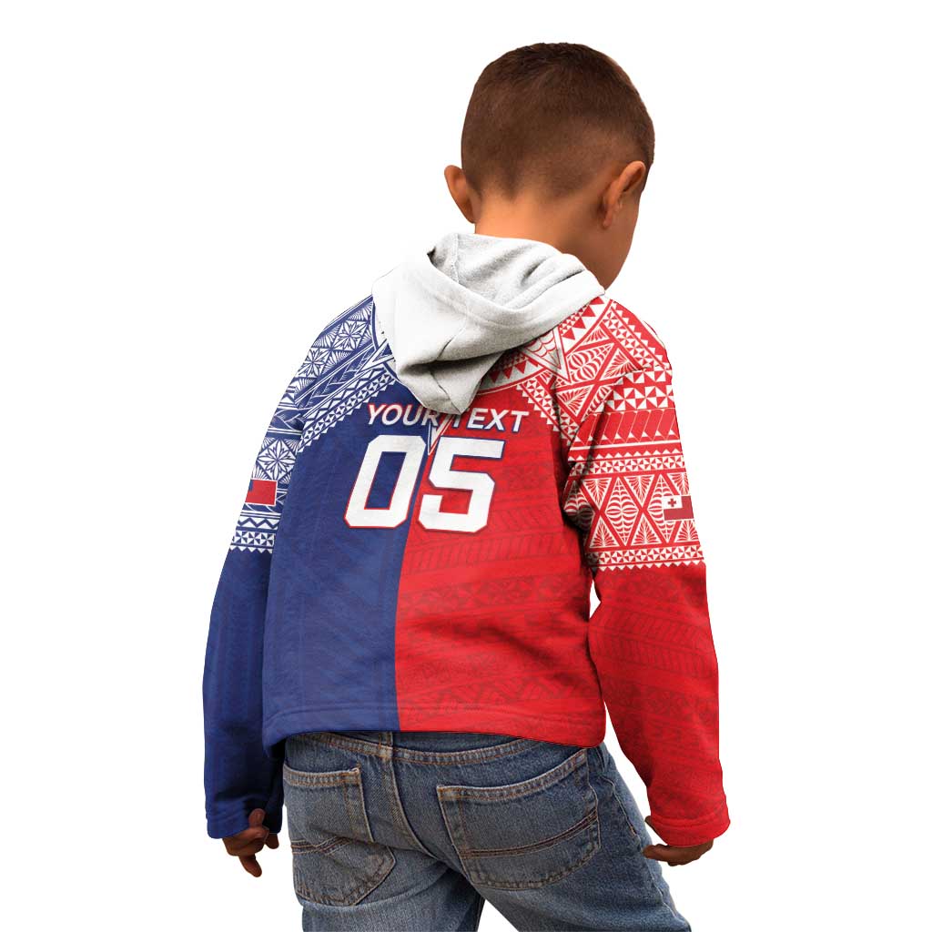 Custom Rugby Samoa And Tonga Kid Hoodie Toa Samoa With Mate Maa - Polynesian Pride