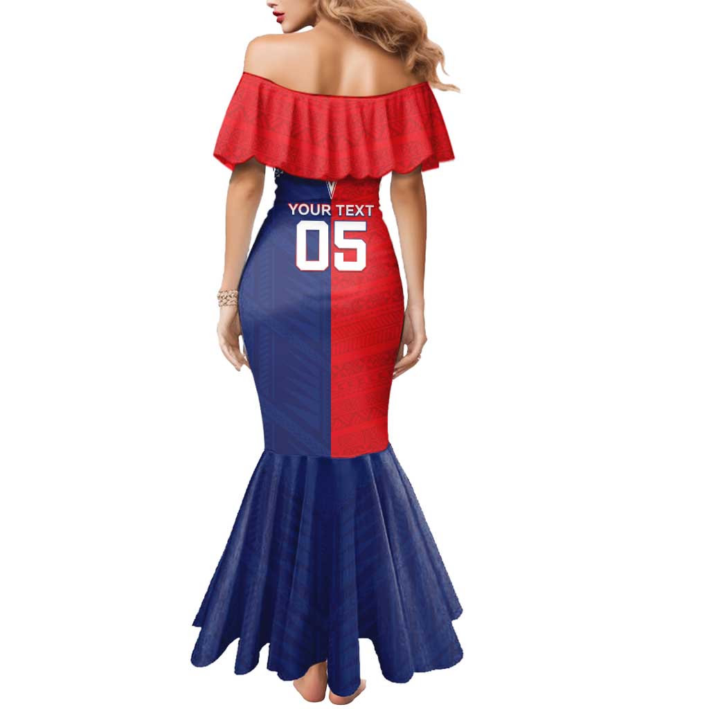 Custom Rugby Samoa And Tonga Mermaid Dress Toa Samoa With Mate Maa - Polynesian Pride