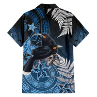 New Zealand Huia Bird Family Matching Tank Maxi Dress and Hawaiian Shirt Aotearoa Maori Pattern