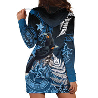 New Zealand Huia Bird Hoodie Dress Aotearoa Maori Pattern LT05 - Polynesian Pride